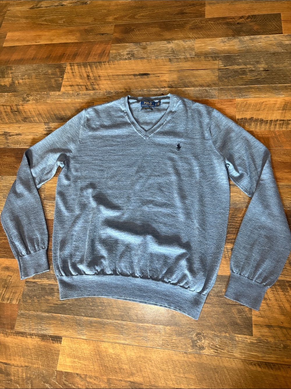 Polo Ralph Lauren Washable Merino Wool Men's Solid V-Neck Sweater